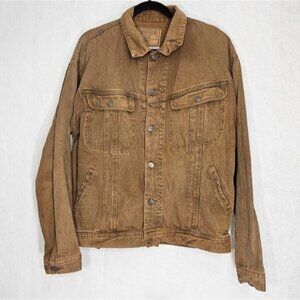 Vintage Today's News 90's Brown Denim Button Front Jean Jacket XL